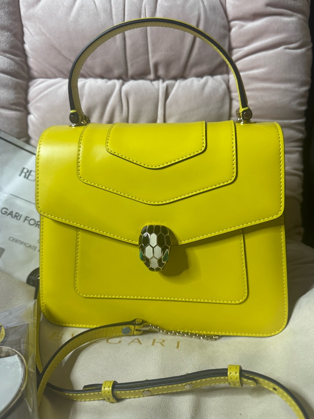 🔥LIKE NEW🔥 Bvlgari Yellow Serpenti Crossbody